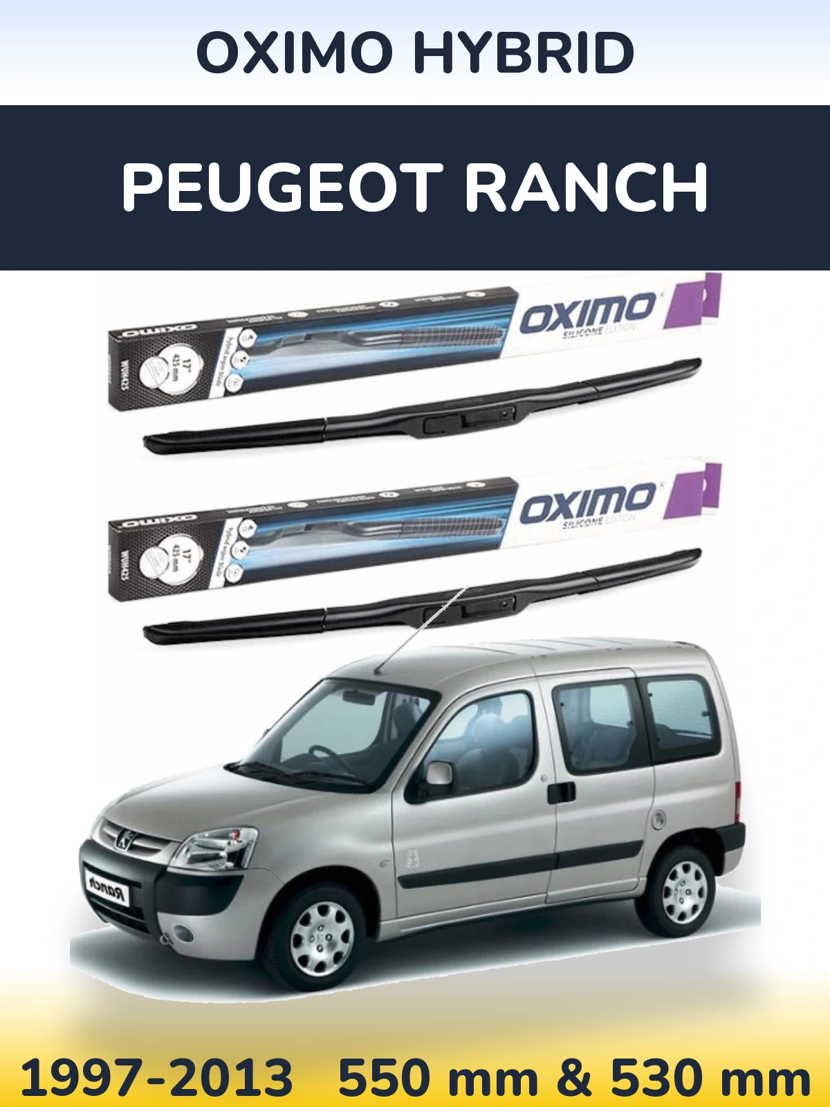 Torkarblad Oximo Hybrid för Peugeot Ranch