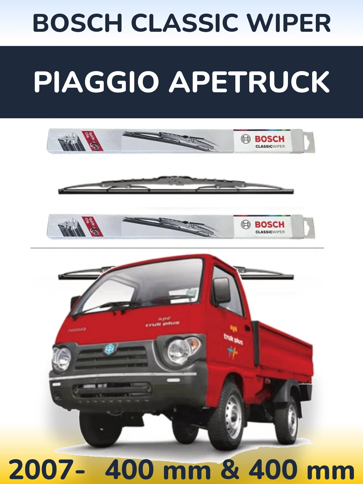 Torkarblad BOSCH Classic Wiper för Piaggio Apetruck