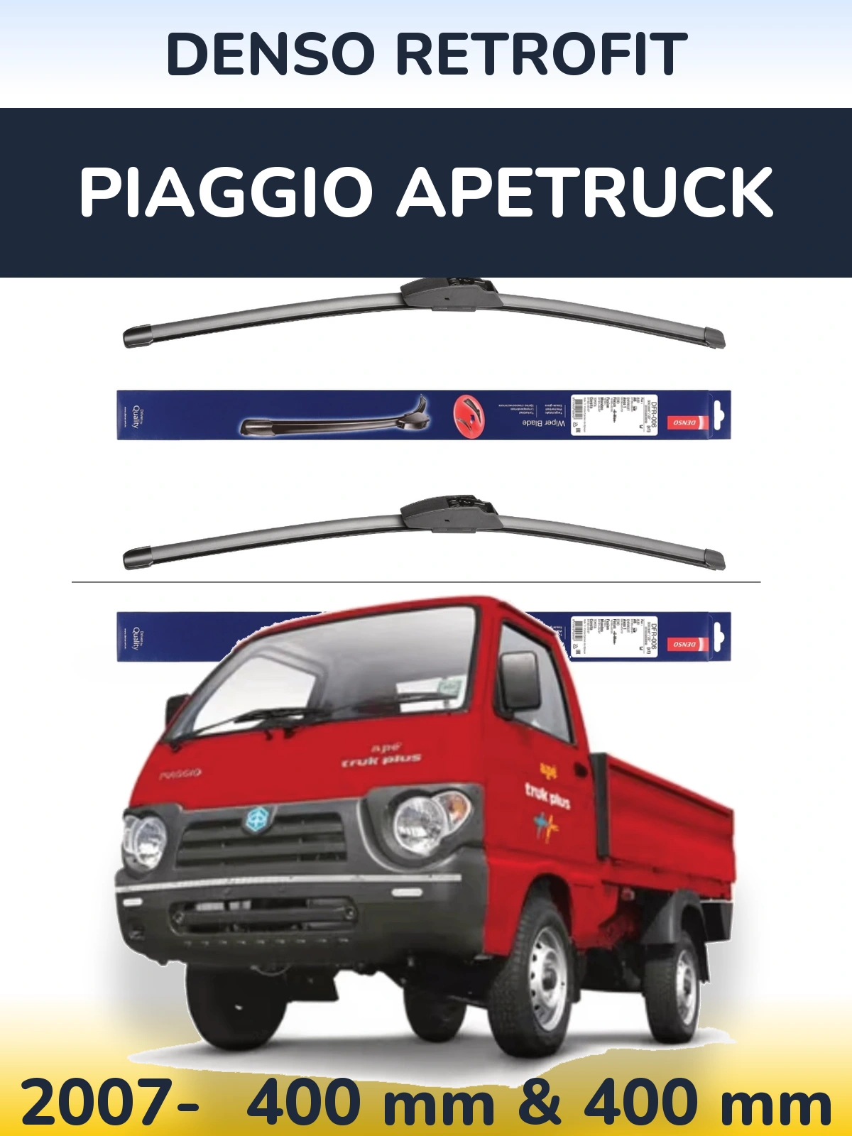 Torkarblad Denso Retrofit för Piaggio Apetruck