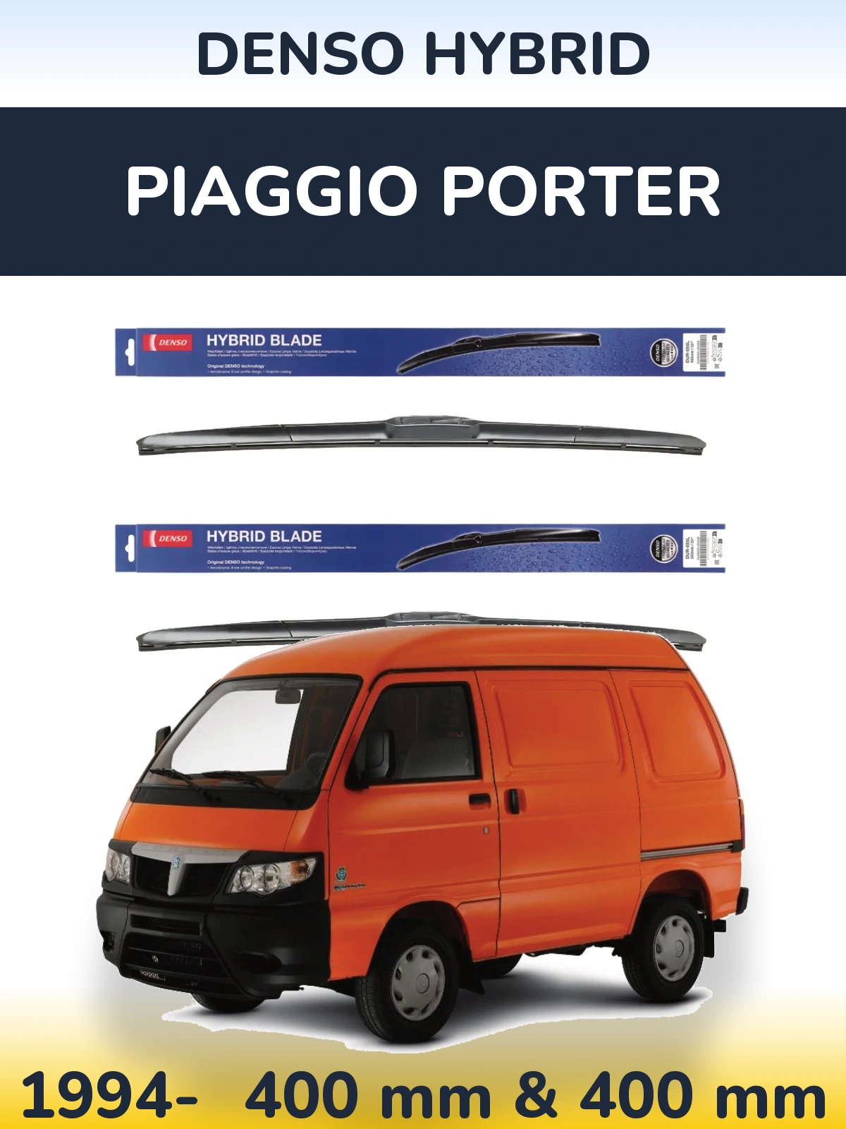 Torkarblad Denso Hybrid för Piaggio Porter