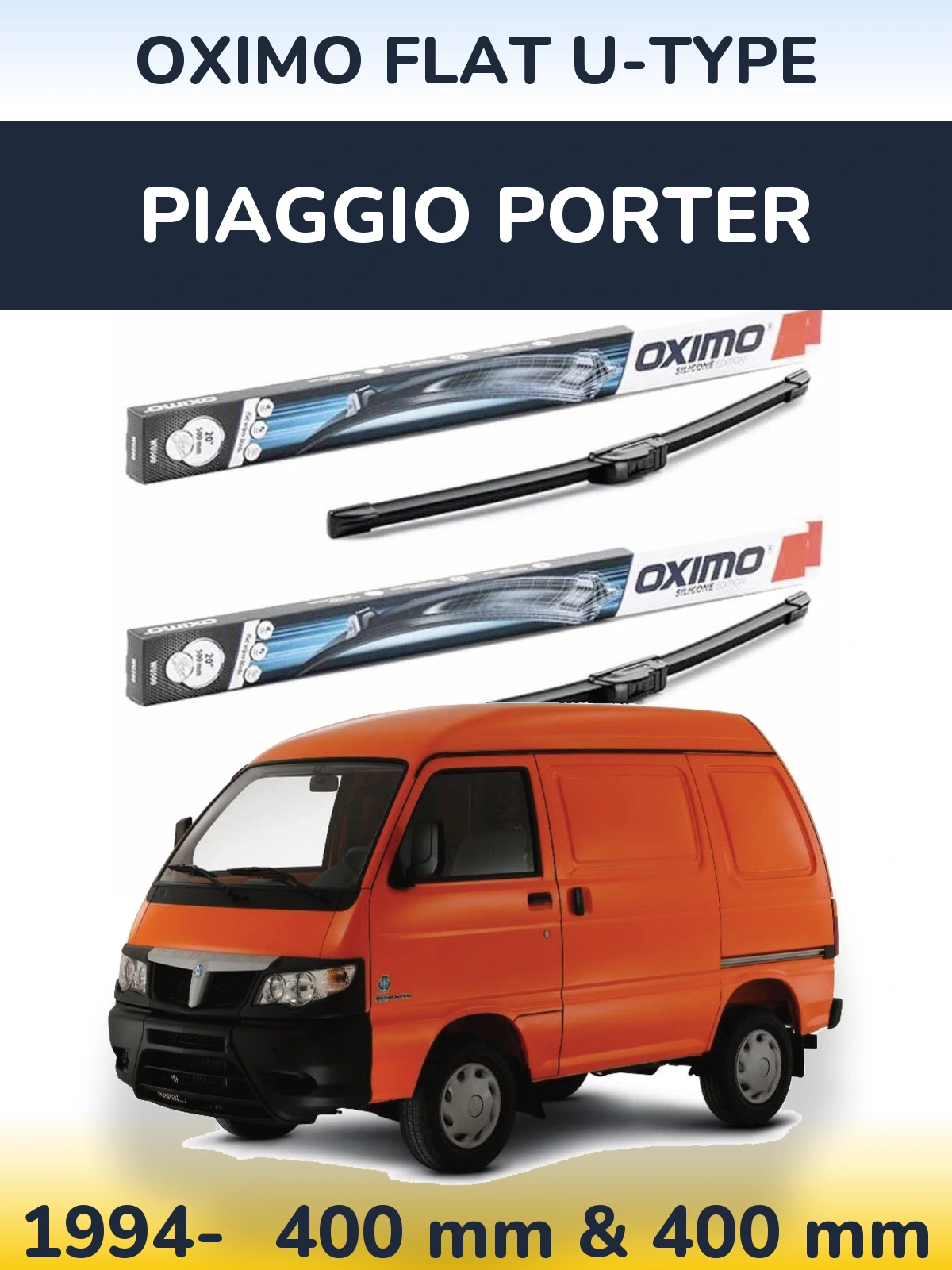 Torkarblad Oximo Flat U-type för Piaggio Porter