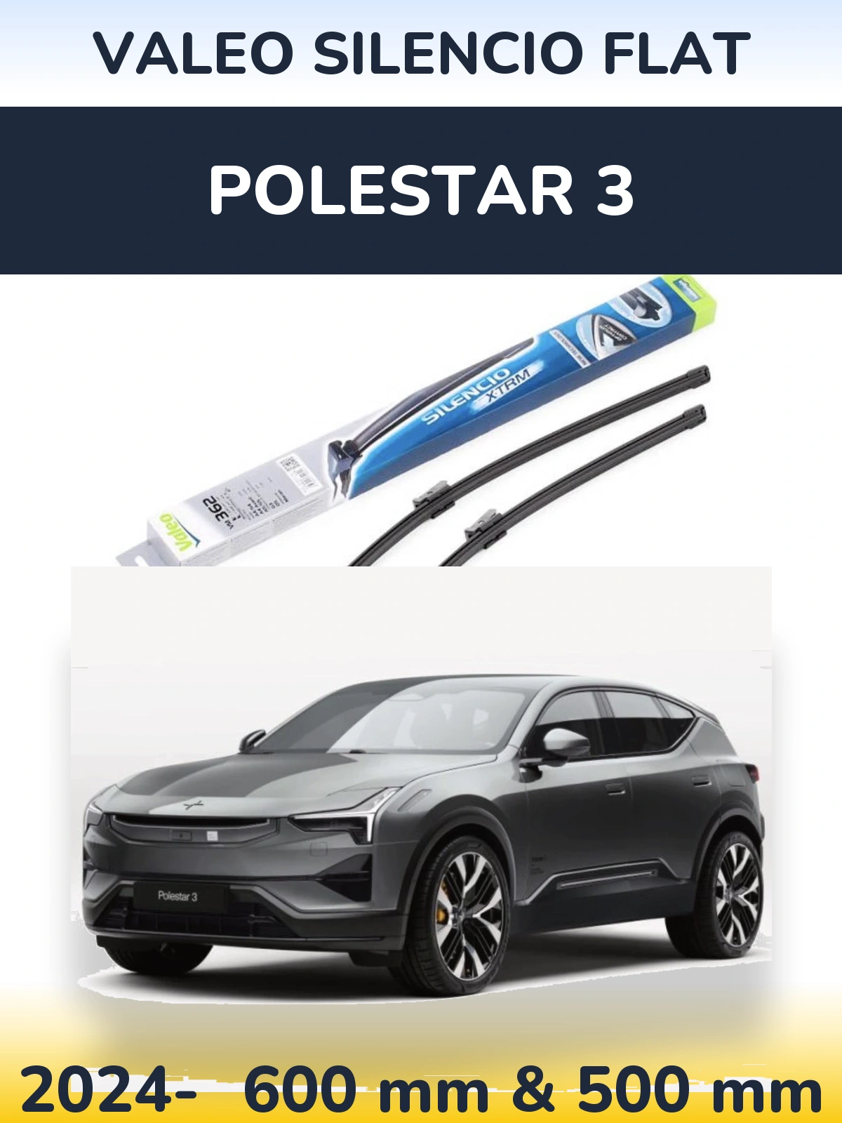 Torkarblad Valeo Silencio Flat för Polestar 3