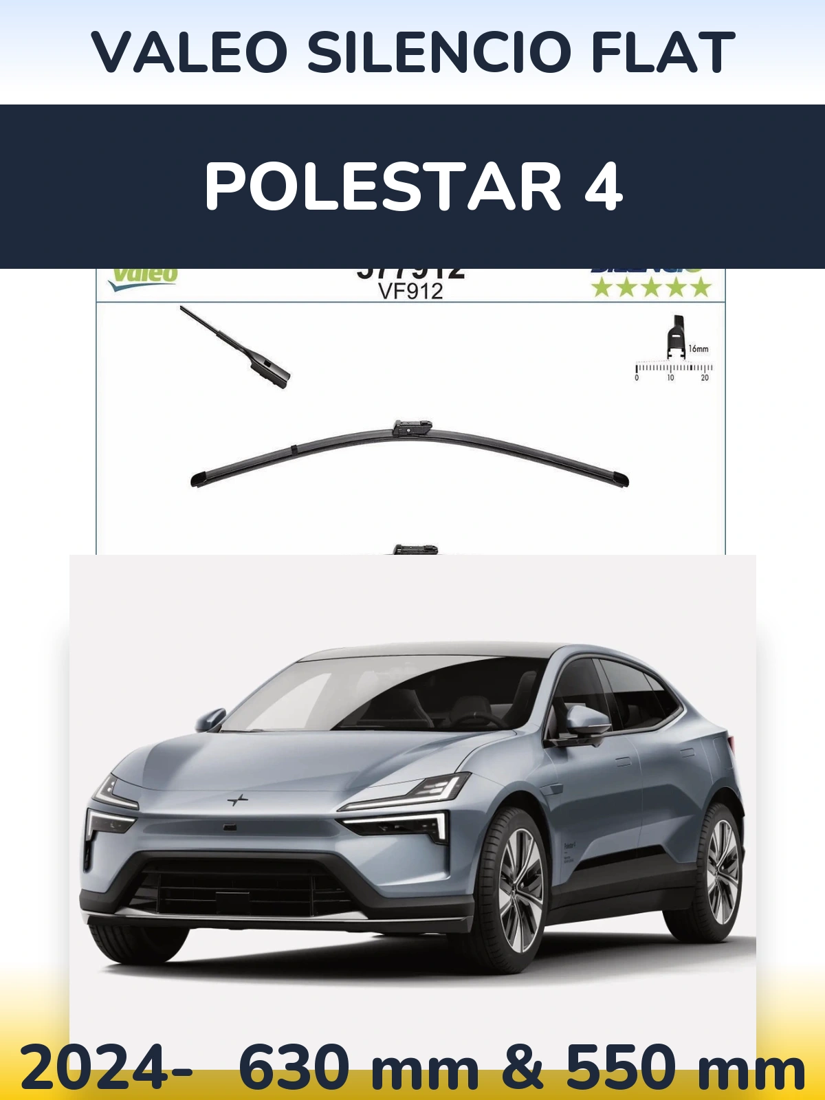 Torkarblad Valeo Silencio Flat för Polestar 4