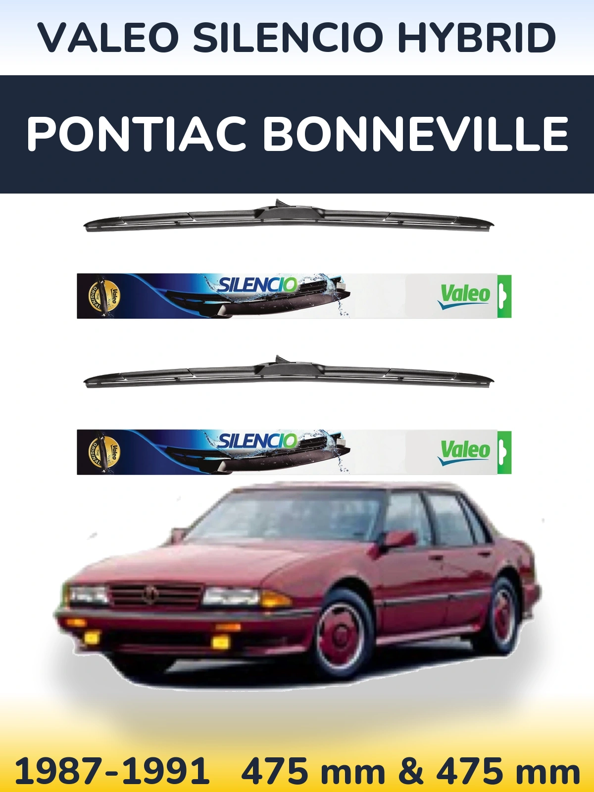 Torkarblad Valeo Silencio Hybrid för Pontiac Bonneville