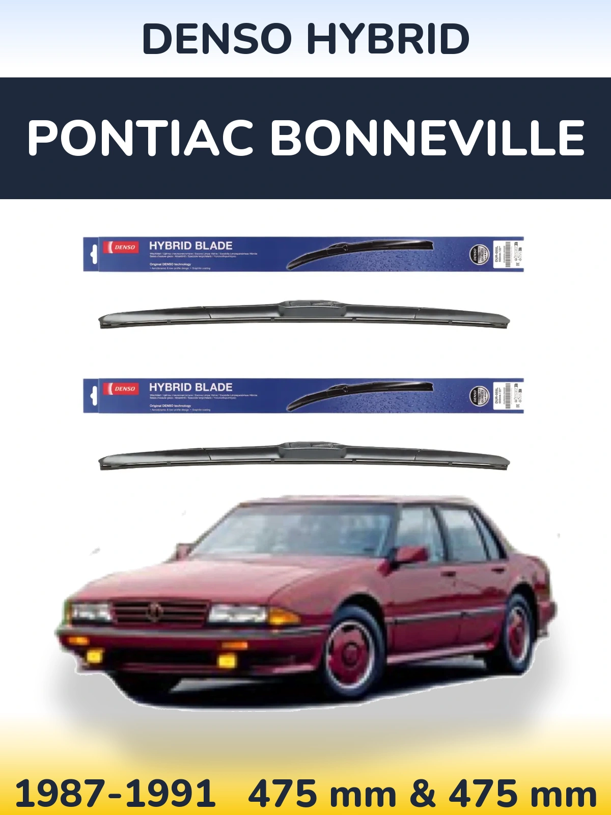 Torkarblad Denso Hybrid för Pontiac Bonneville