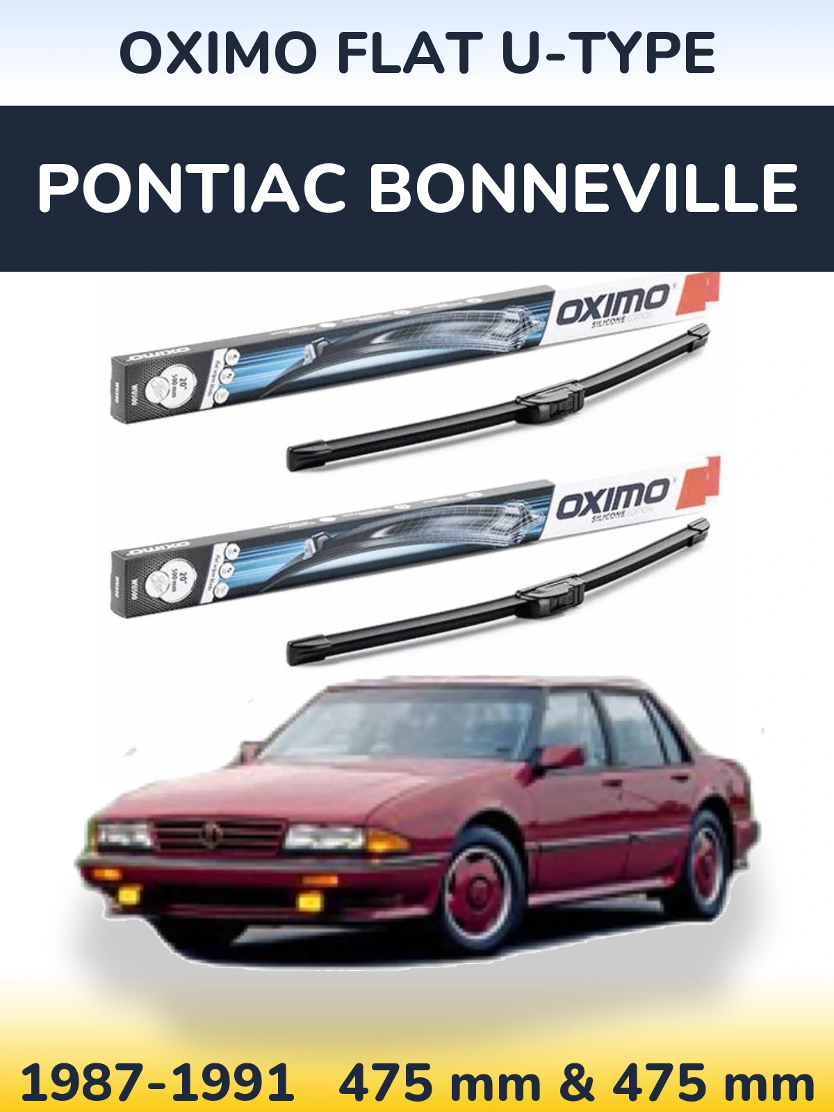 Torkarblad Oximo Flat U-type för Pontiac Bonneville