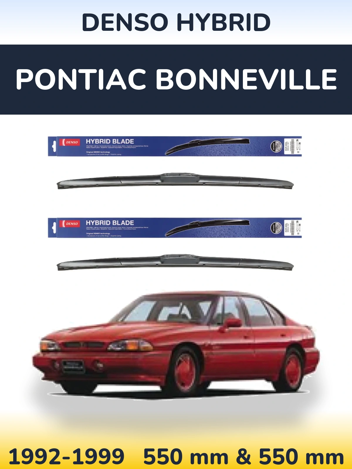 Torkarblad Denso Hybrid för Pontiac Bonneville