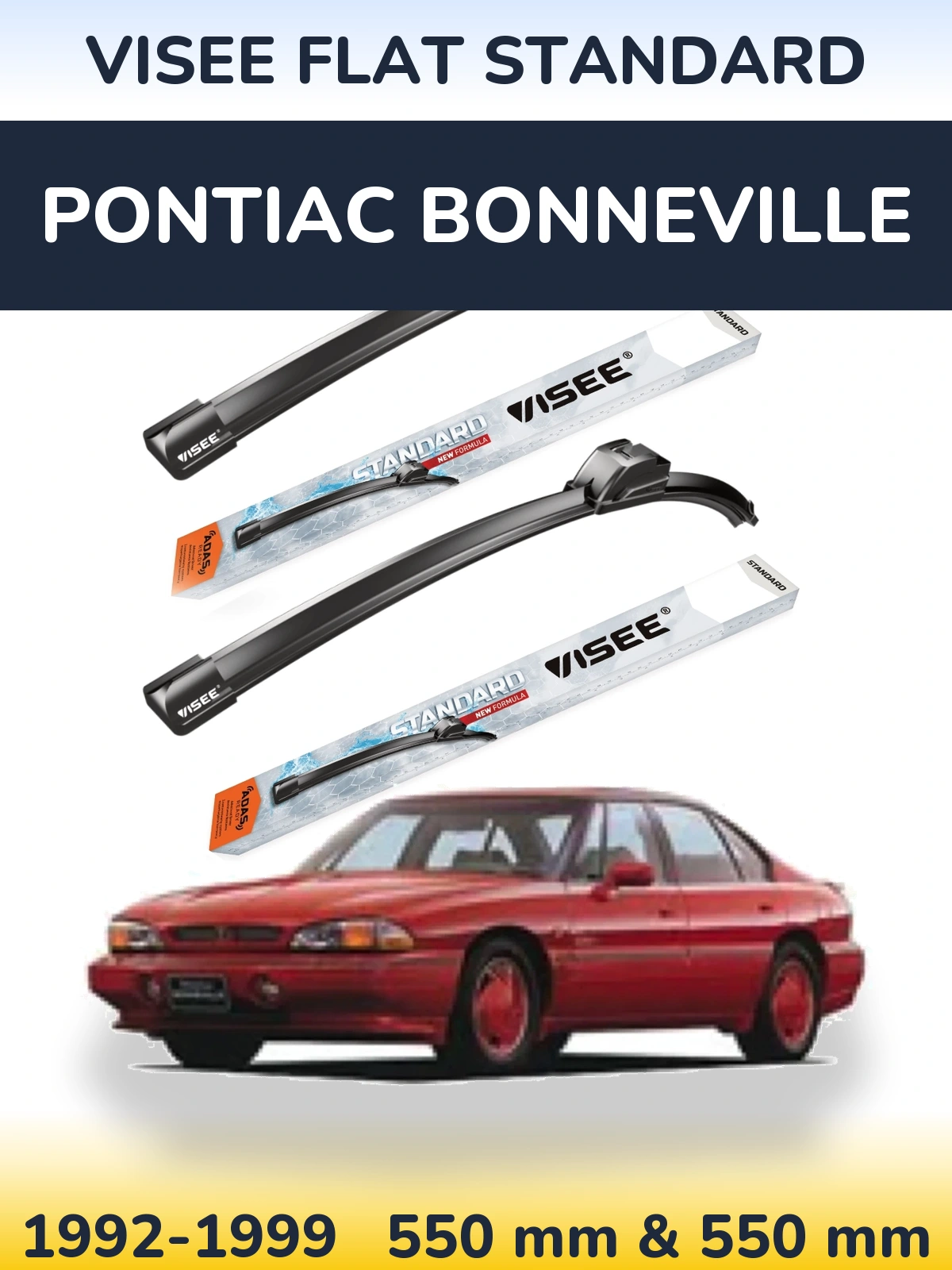 Torkarblad VISEE FLAT STANDARD för Pontiac Bonneville