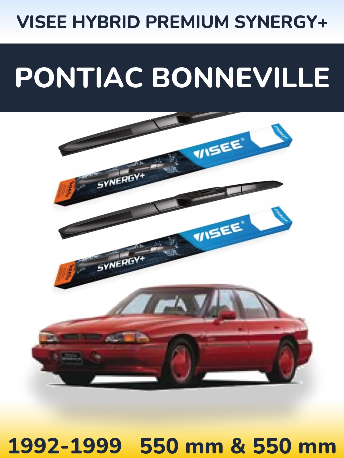 Torkarblad VISEE HYBRID PREMIUM SYNERGY+ för Pontiac Bonneville