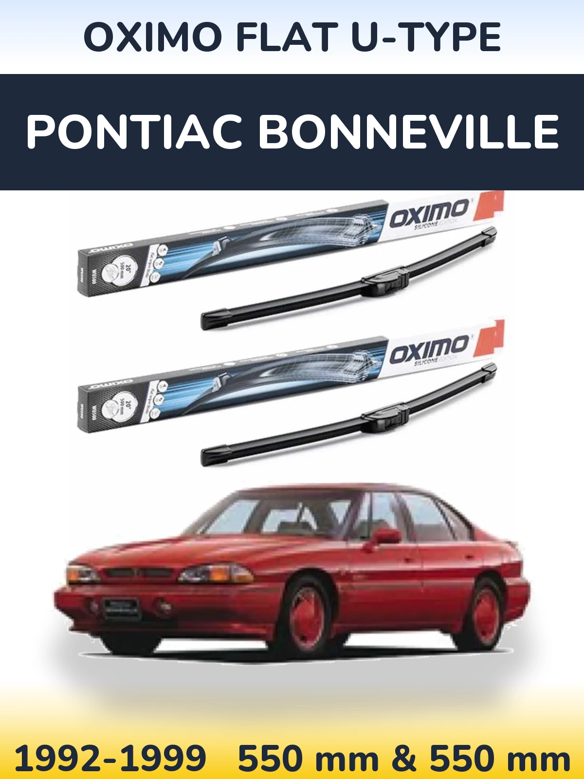 Torkarblad Oximo Flat U-type för Pontiac Bonneville