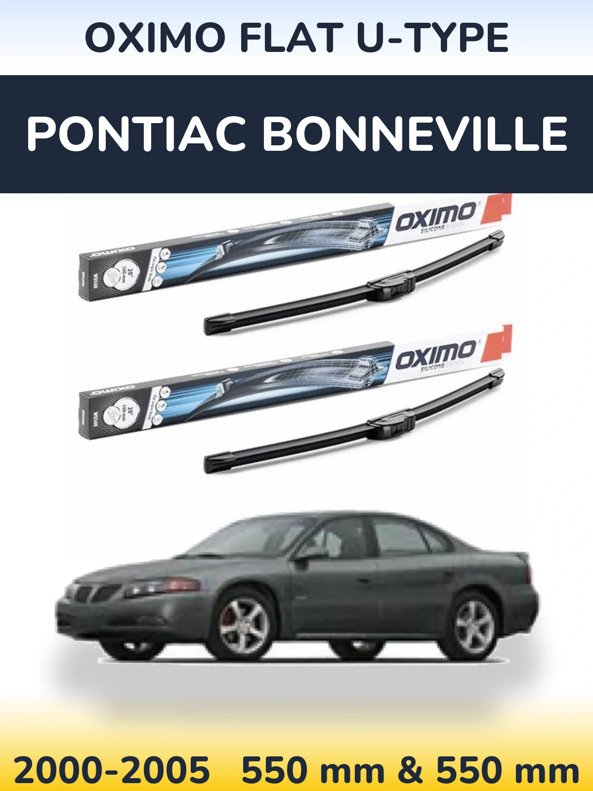 Torkarblad Oximo Flat U-type för Pontiac Bonneville