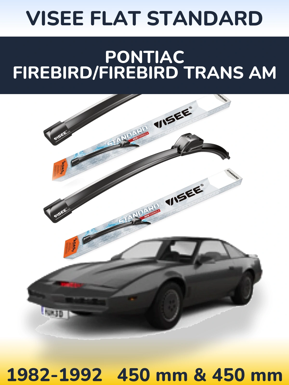 Torkarblad VISEE FLAT STANDARD för Pontiac Firebird/Firebird Trans Am