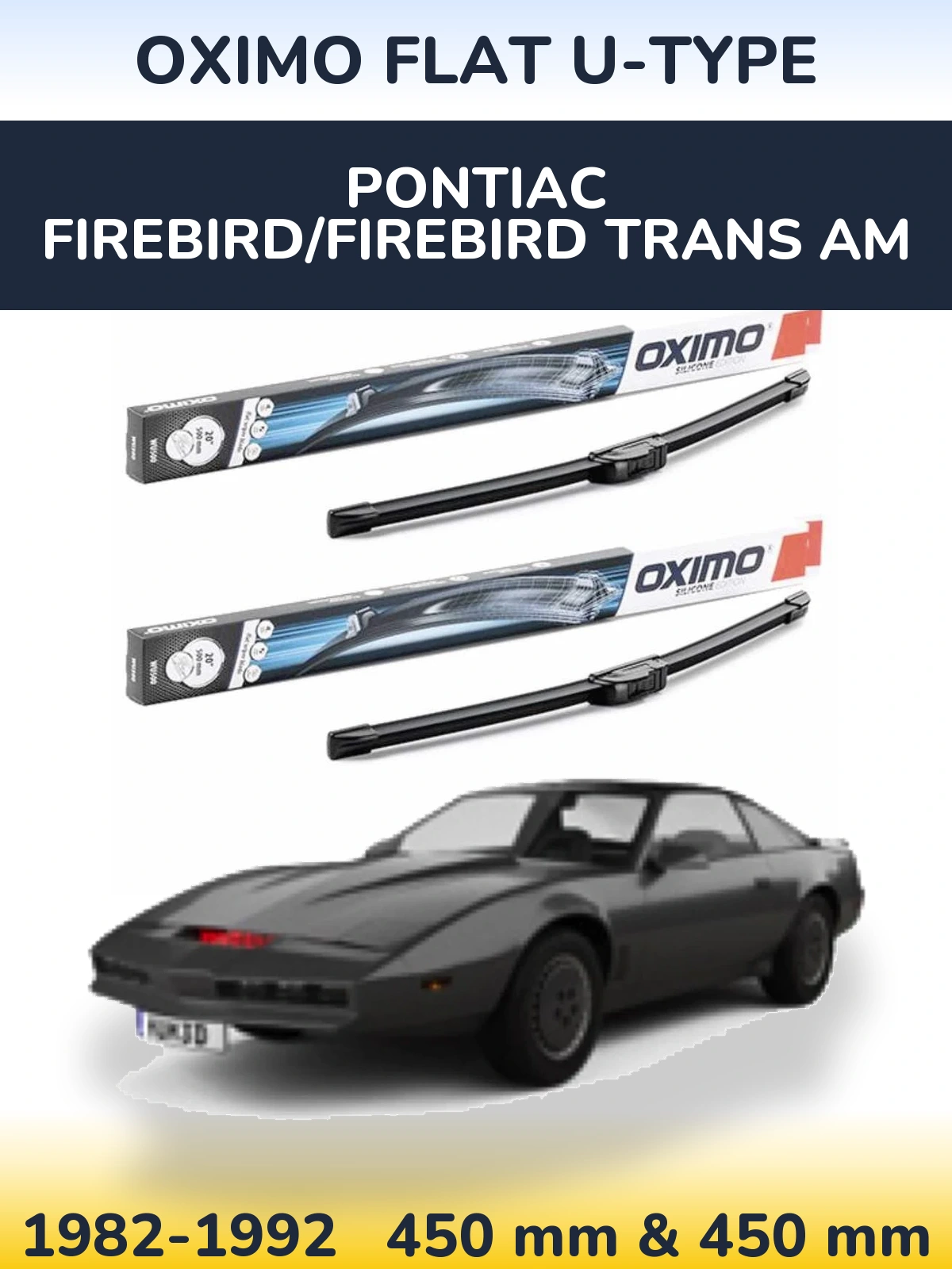 Torkarblad Oximo Flat U-type för Pontiac Firebird/Firebird Trans Am