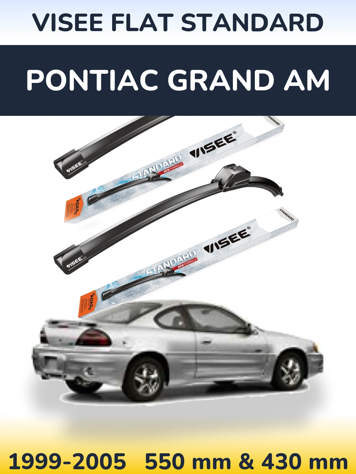 Torkarblad VISEE FLAT STANDARD för Pontiac Grand AM
