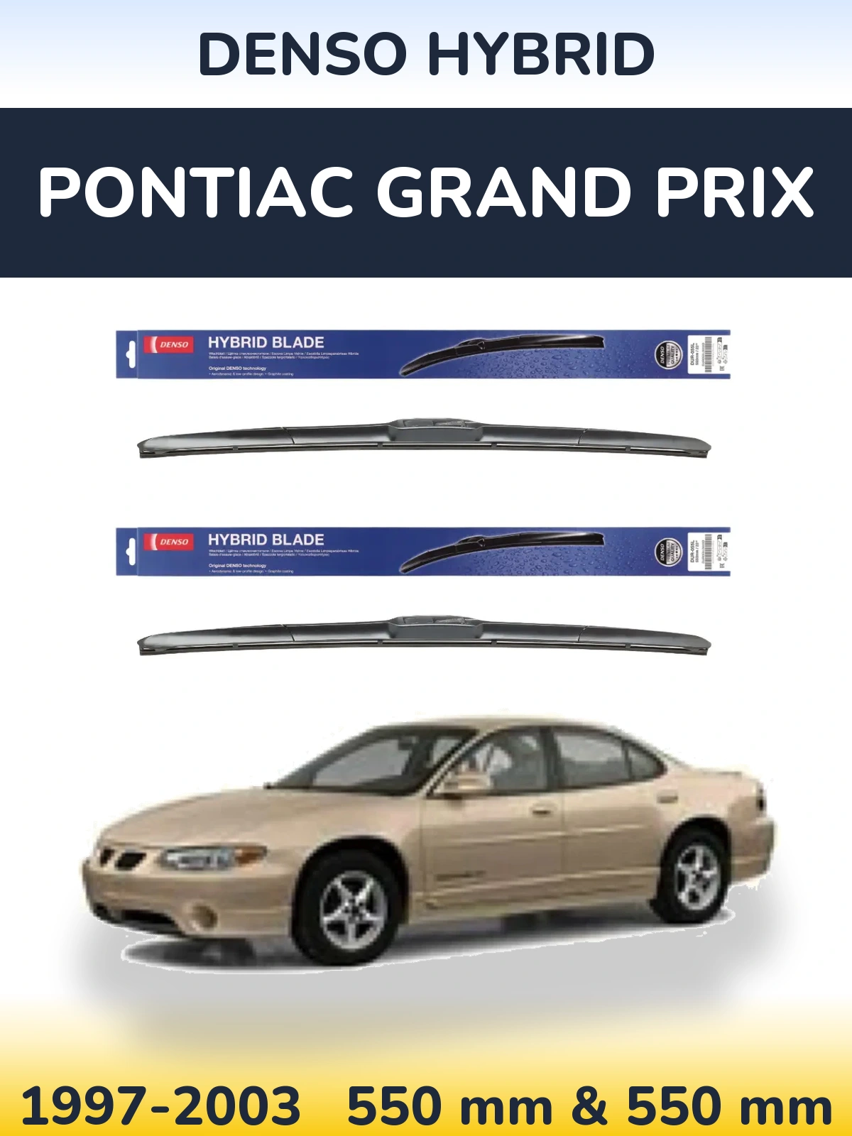 Torkarblad Denso Hybrid för Pontiac Grand Prix