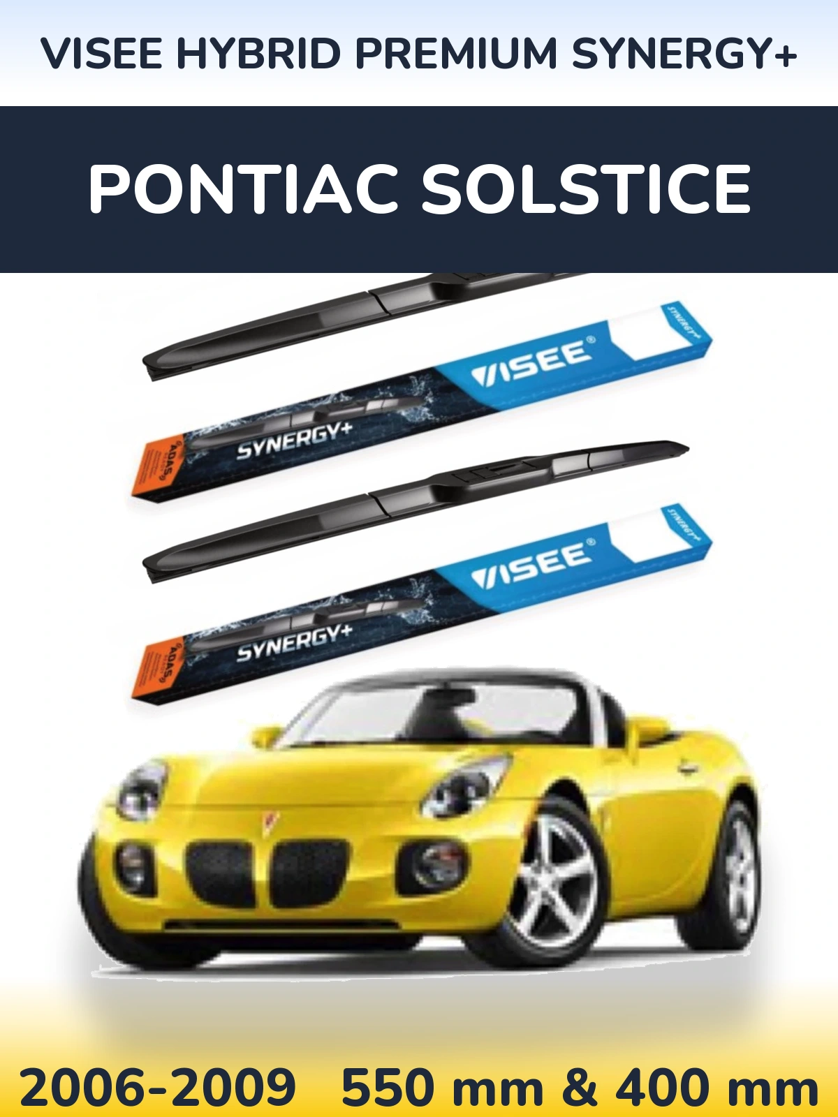 Комплект передних дворников VISEE HYBRID PREMIUM SYNERGY+ 550 & 400 мм для Pontiac Solstice 2006-2009