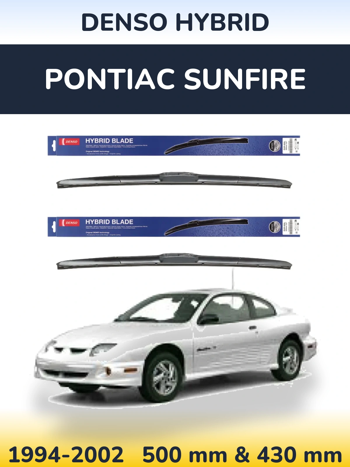 Torkarblad Denso Hybrid för Pontiac Sunfire