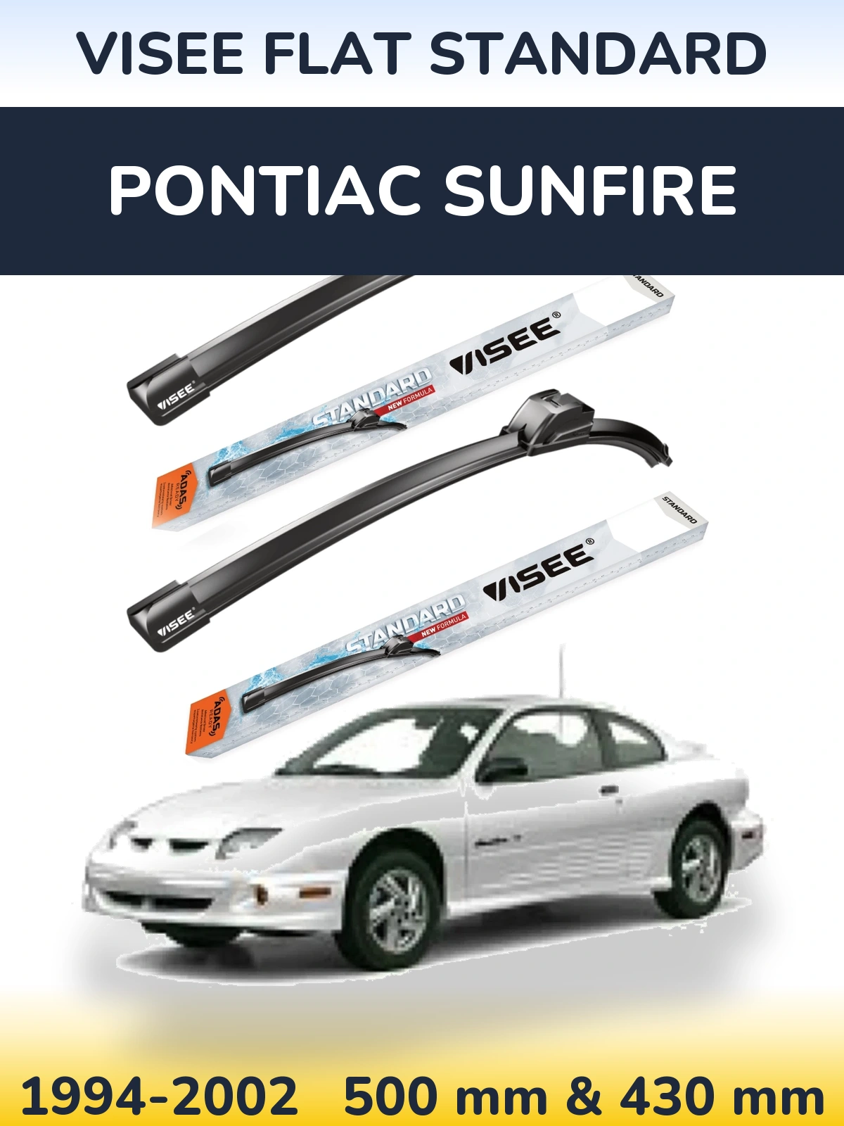 Torkarblad VISEE FLAT STANDARD för Pontiac Sunfire