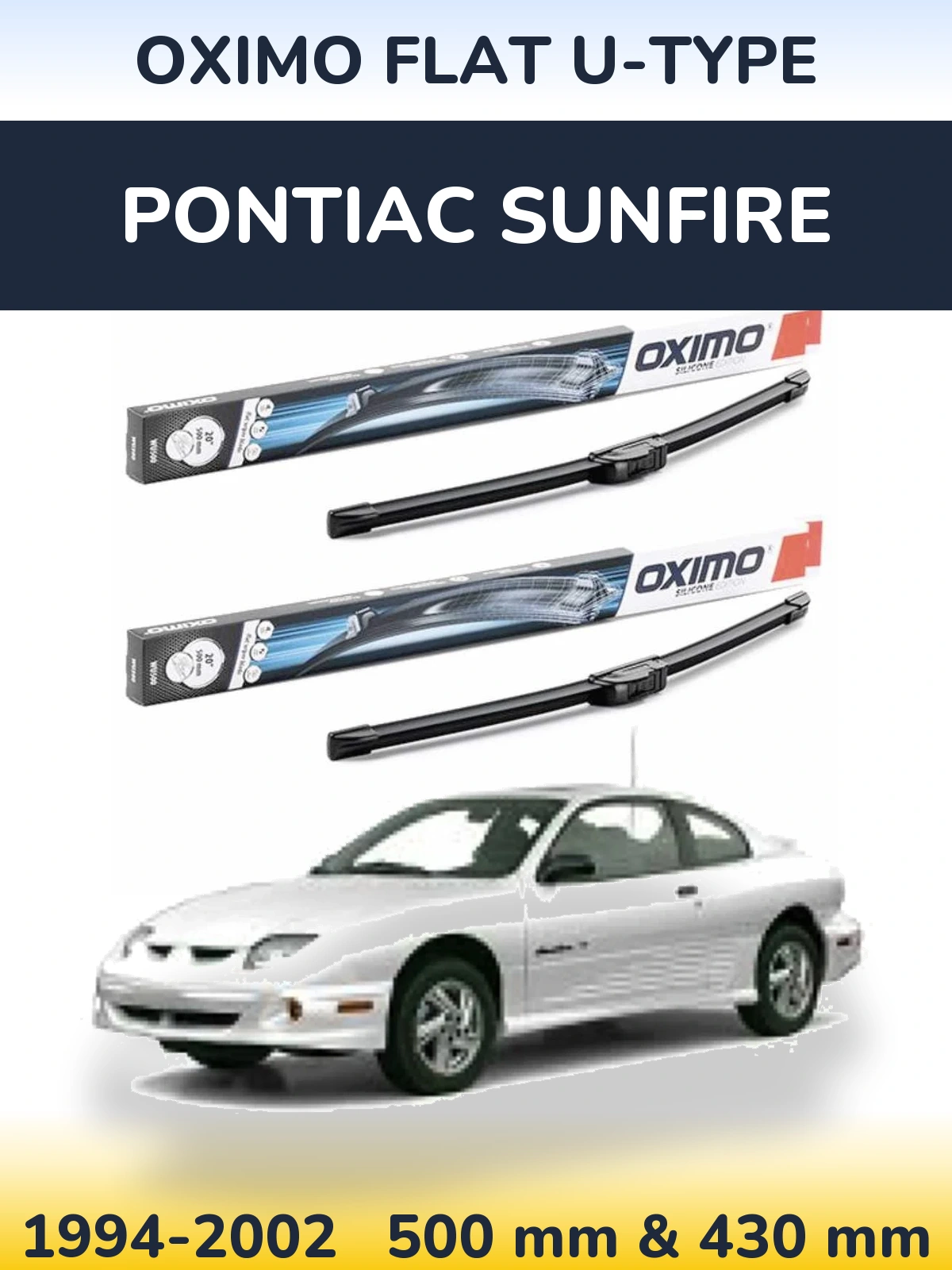 Torkarblad Oximo Flat U-type för Pontiac Sunfire