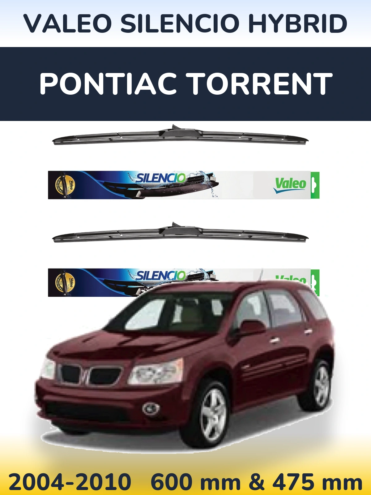 Torkarblad Valeo Silencio Hybrid för Pontiac Torrent