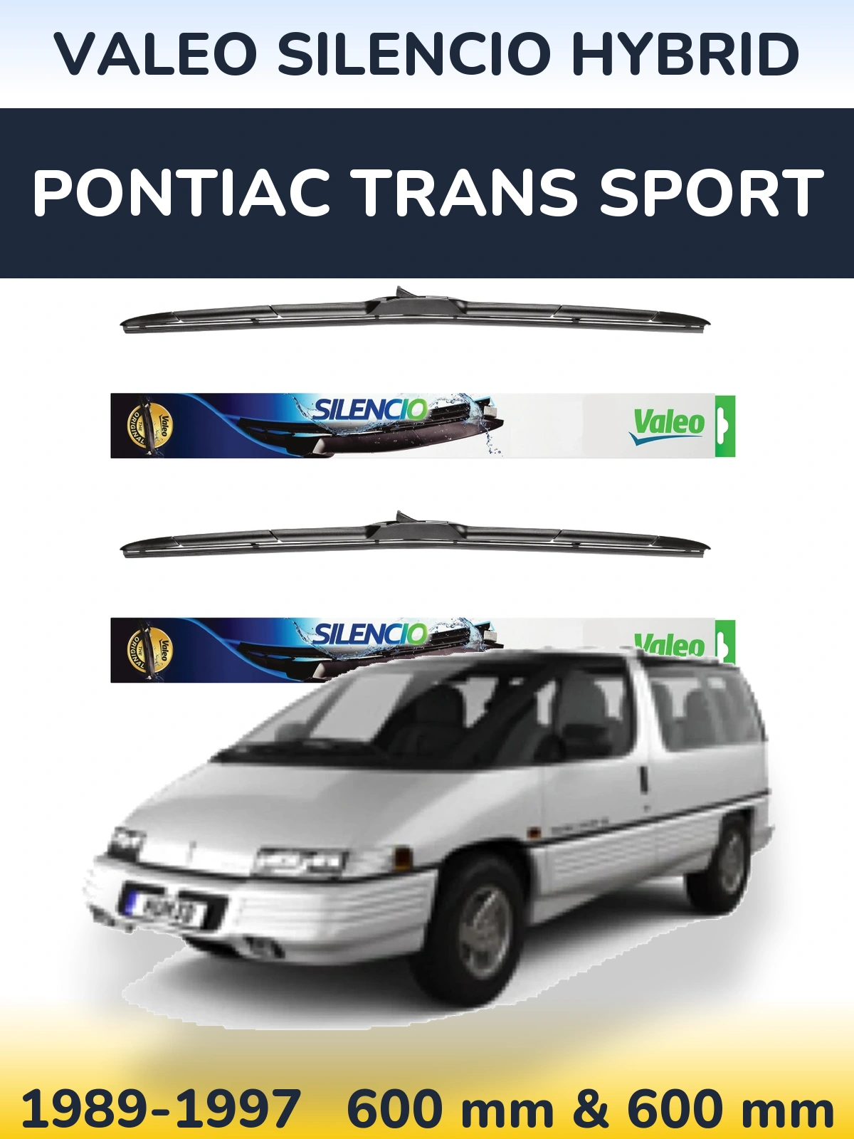 Torkarblad Valeo Silencio Hybrid för Pontiac Trans Sport