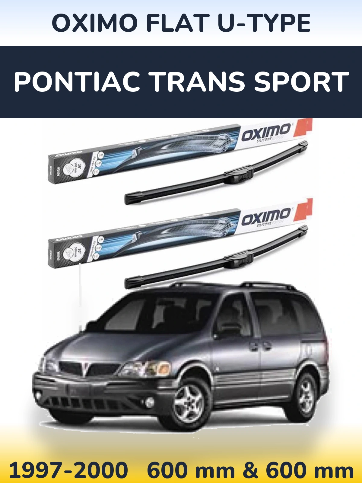 Torkarblad Oximo Flat U-type för Pontiac Trans Sport