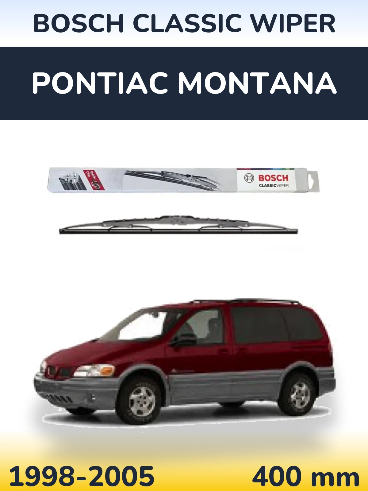 Torkarblad BOSCH Classic Wiper för Pontiac Montana