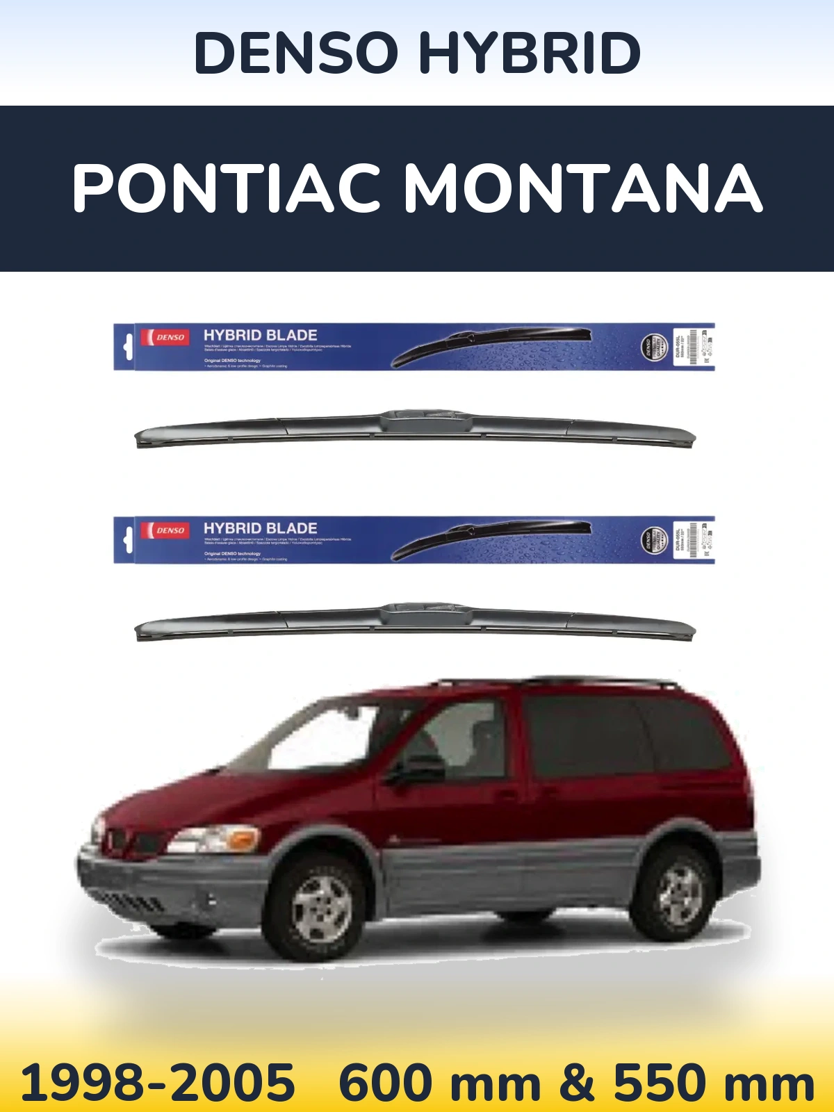 Torkarblad Denso Hybrid för Pontiac Montana