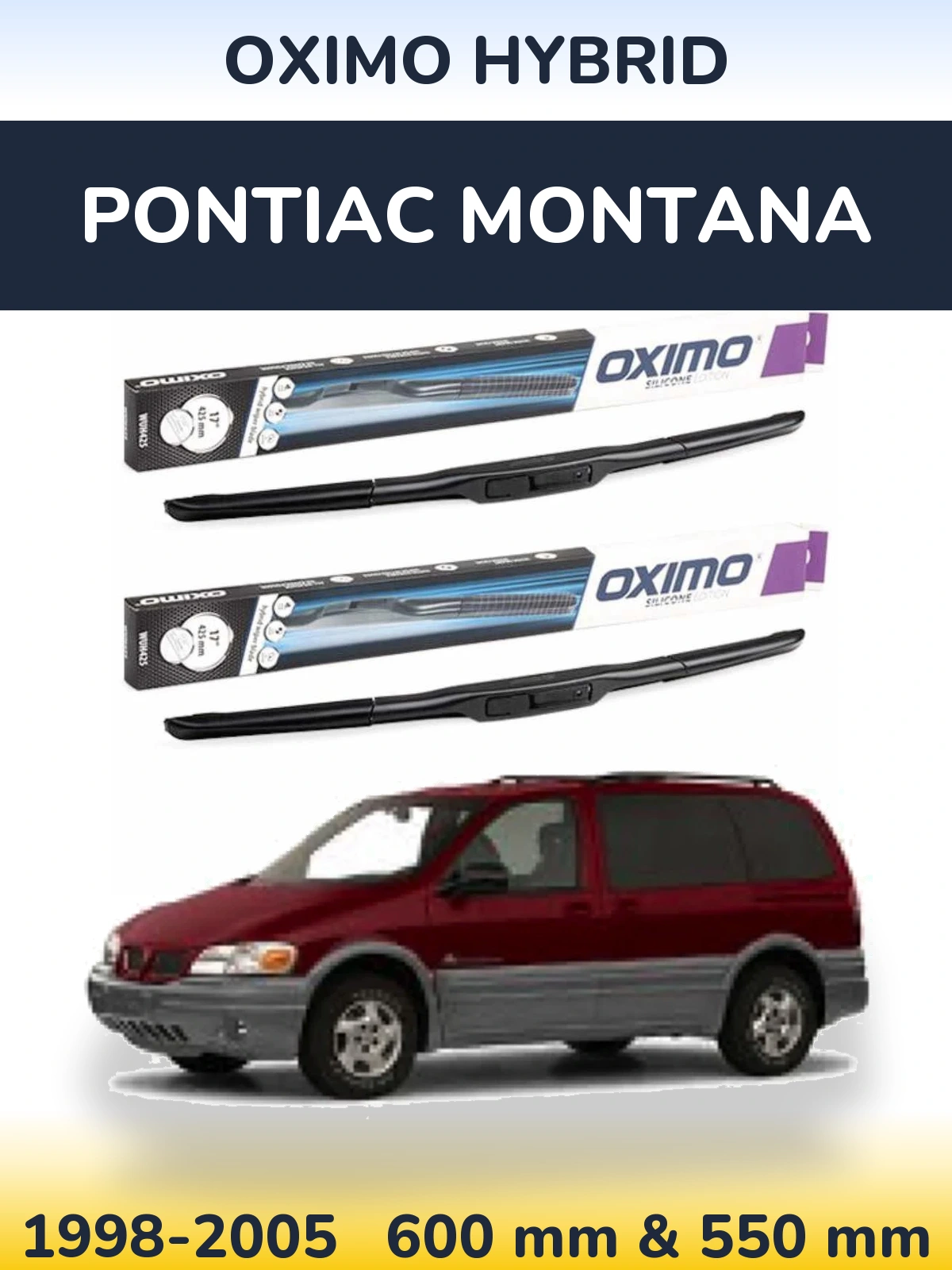 Torkarblad Oximo Hybrid för Pontiac Montana