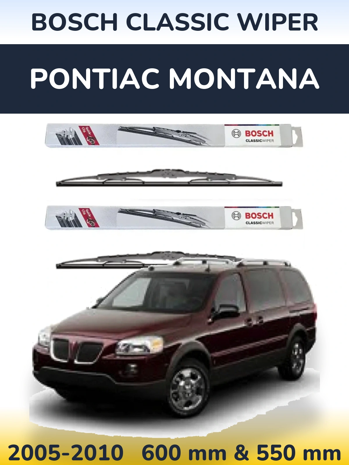 Torkarblad BOSCH Classic Wiper för Pontiac Montana