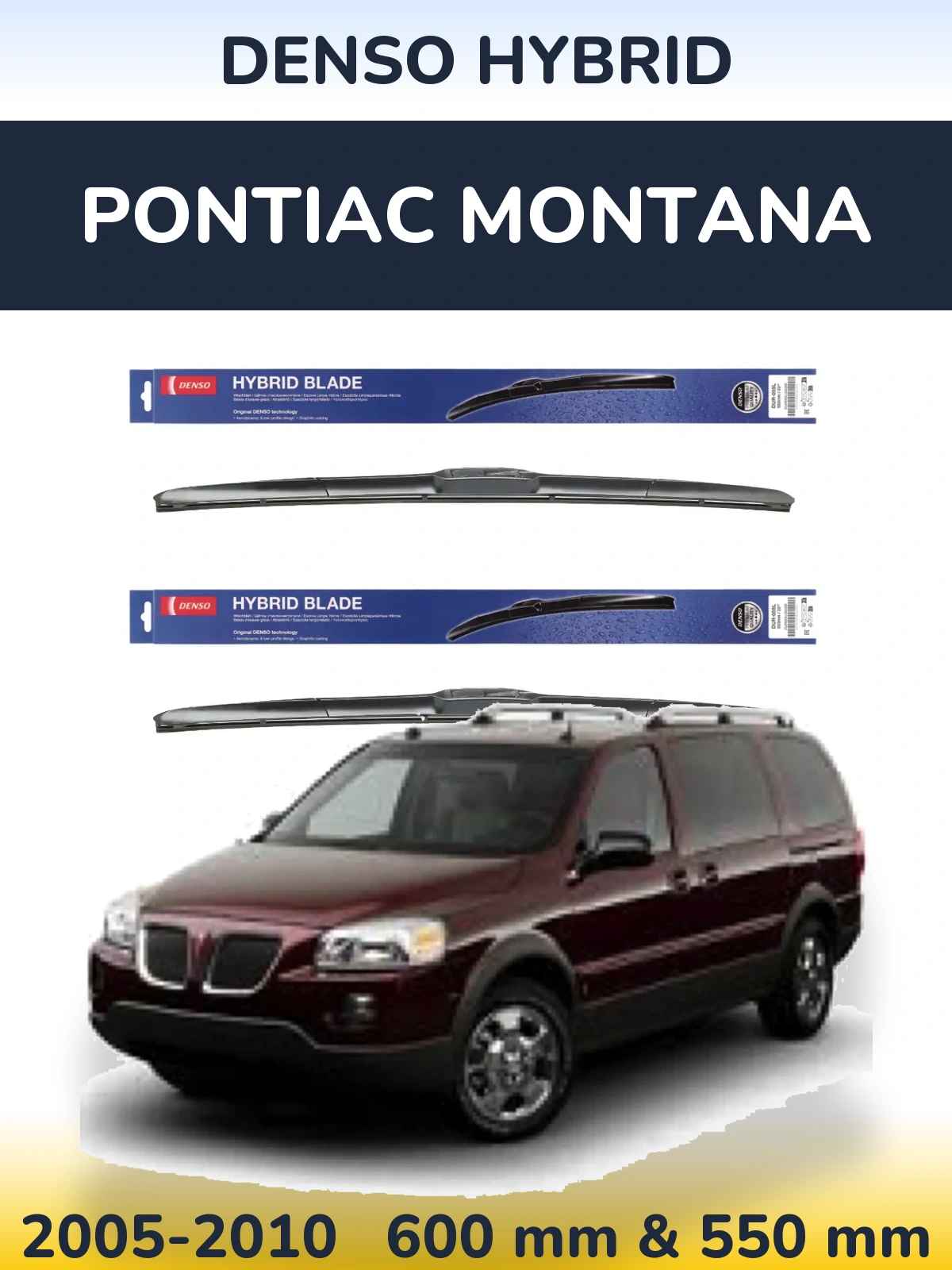 Torkarblad Denso Hybrid för Pontiac Montana