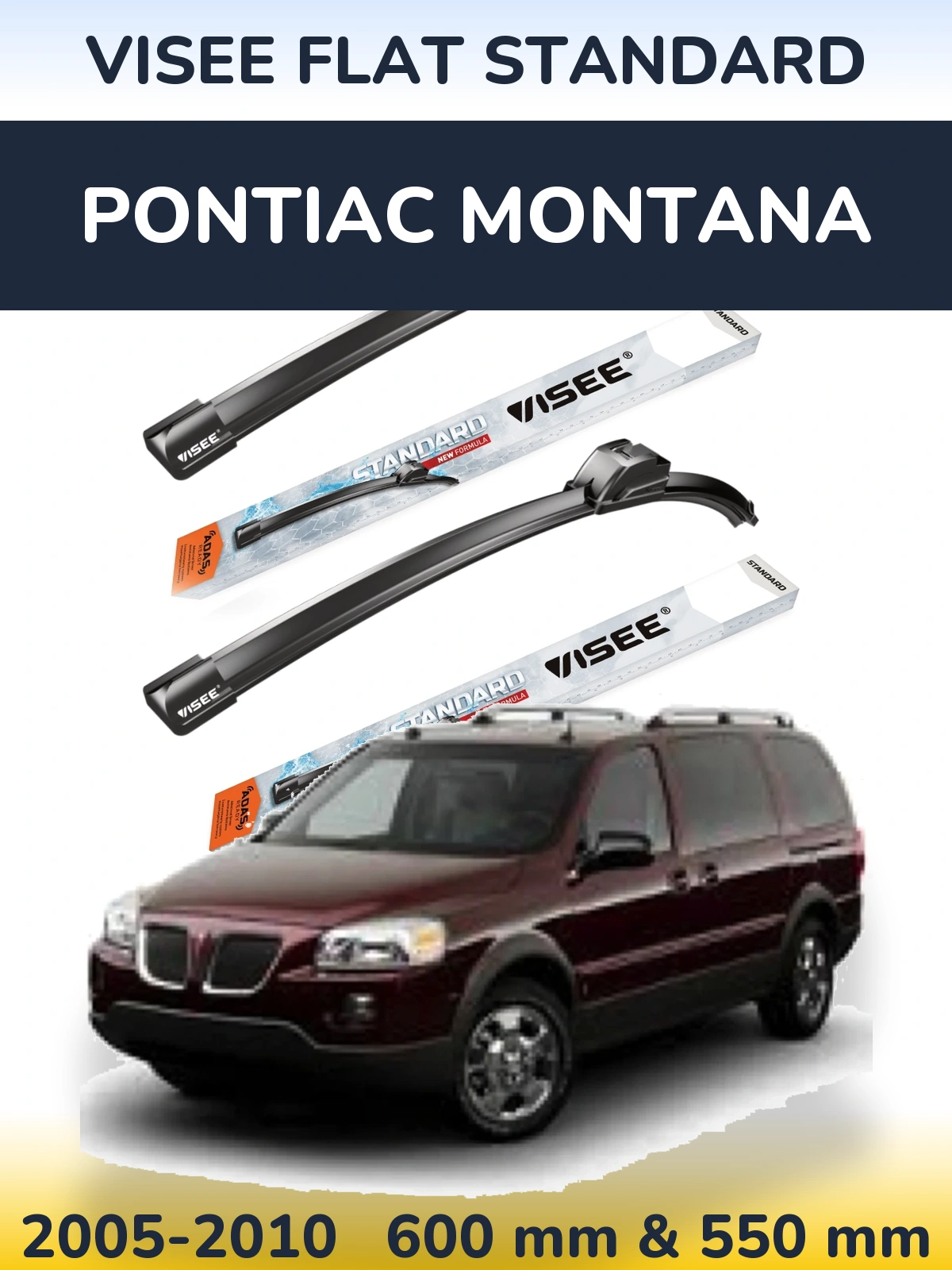 Torkarblad VISEE FLAT STANDARD för Pontiac Montana