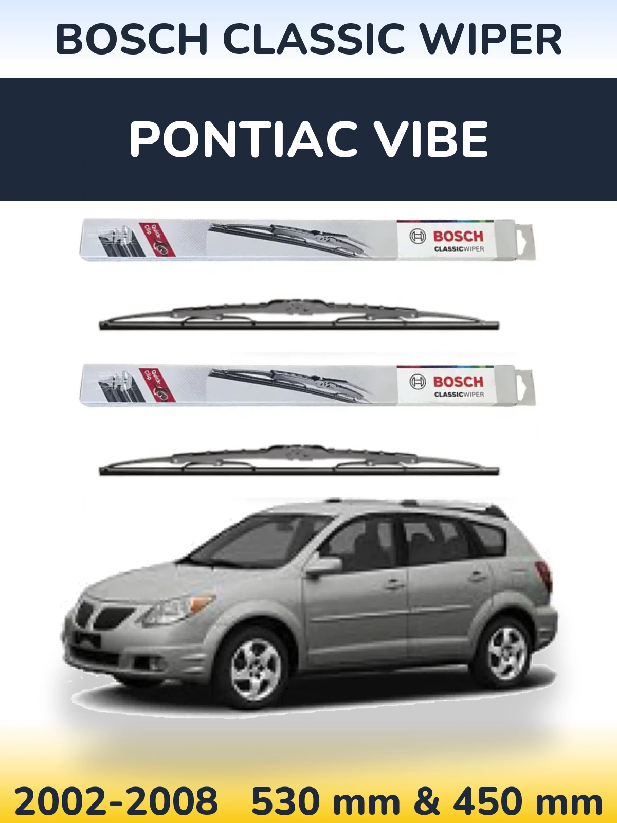 Torkarblad BOSCH Classic Wiper för Pontiac Vibe