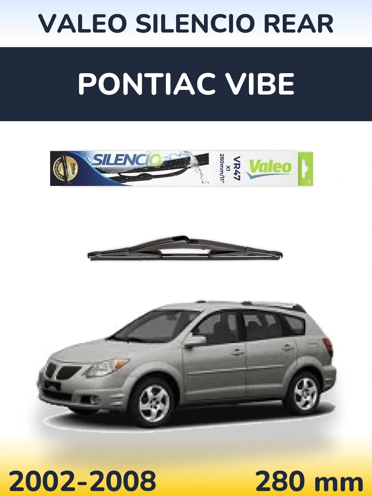 Torkarblad Valeo Silencio Rear för Pontiac Vibe