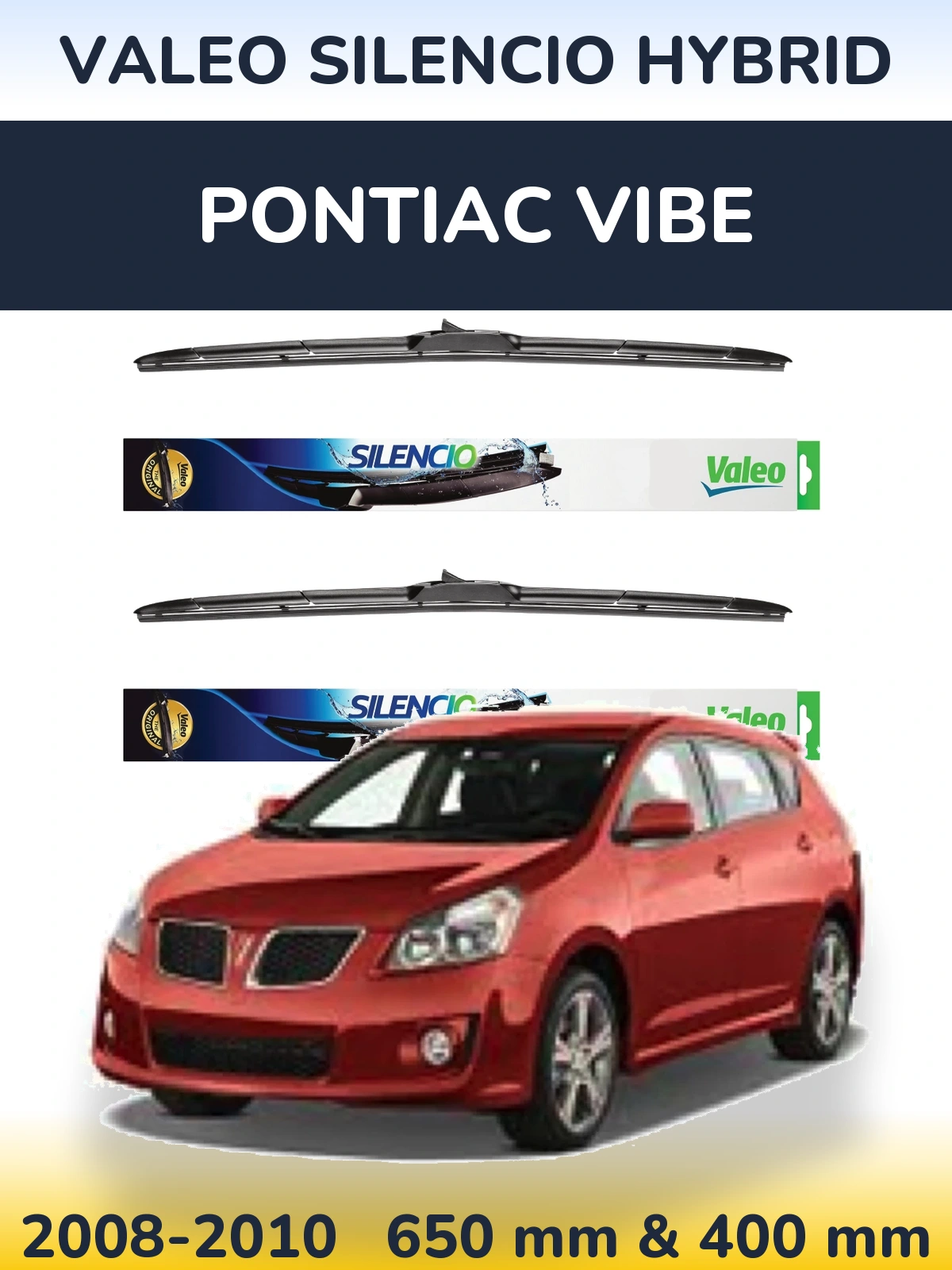 Torkarblad Valeo Silencio Hybrid för Pontiac Vibe