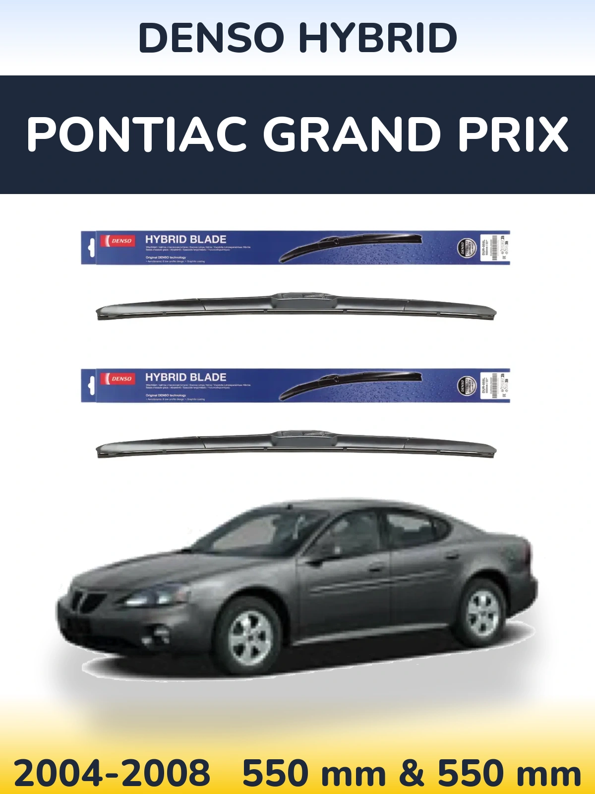 Torkarblad Denso Hybrid för Pontiac Grand Prix