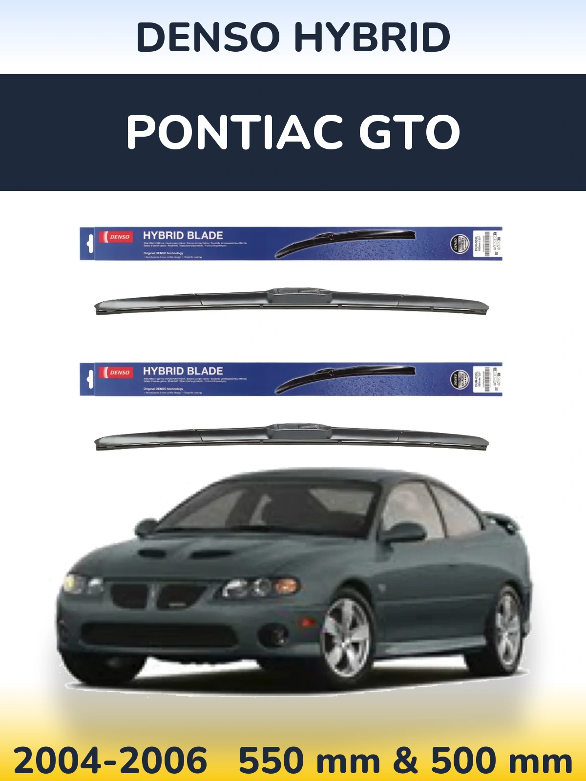 Torkarblad Denso Hybrid för Pontiac GTO