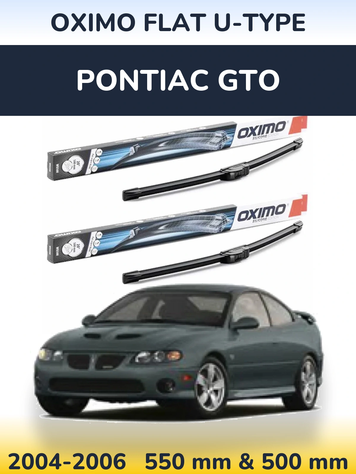 Torkarblad Oximo Flat U-type för Pontiac GTO