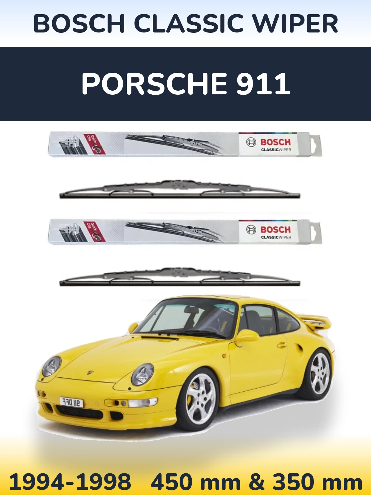 Torkarblad BOSCH Classic Wiper för Porsche 911