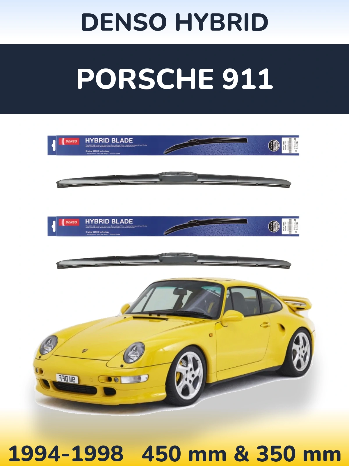 Torkarblad Denso Hybrid för Porsche 911
