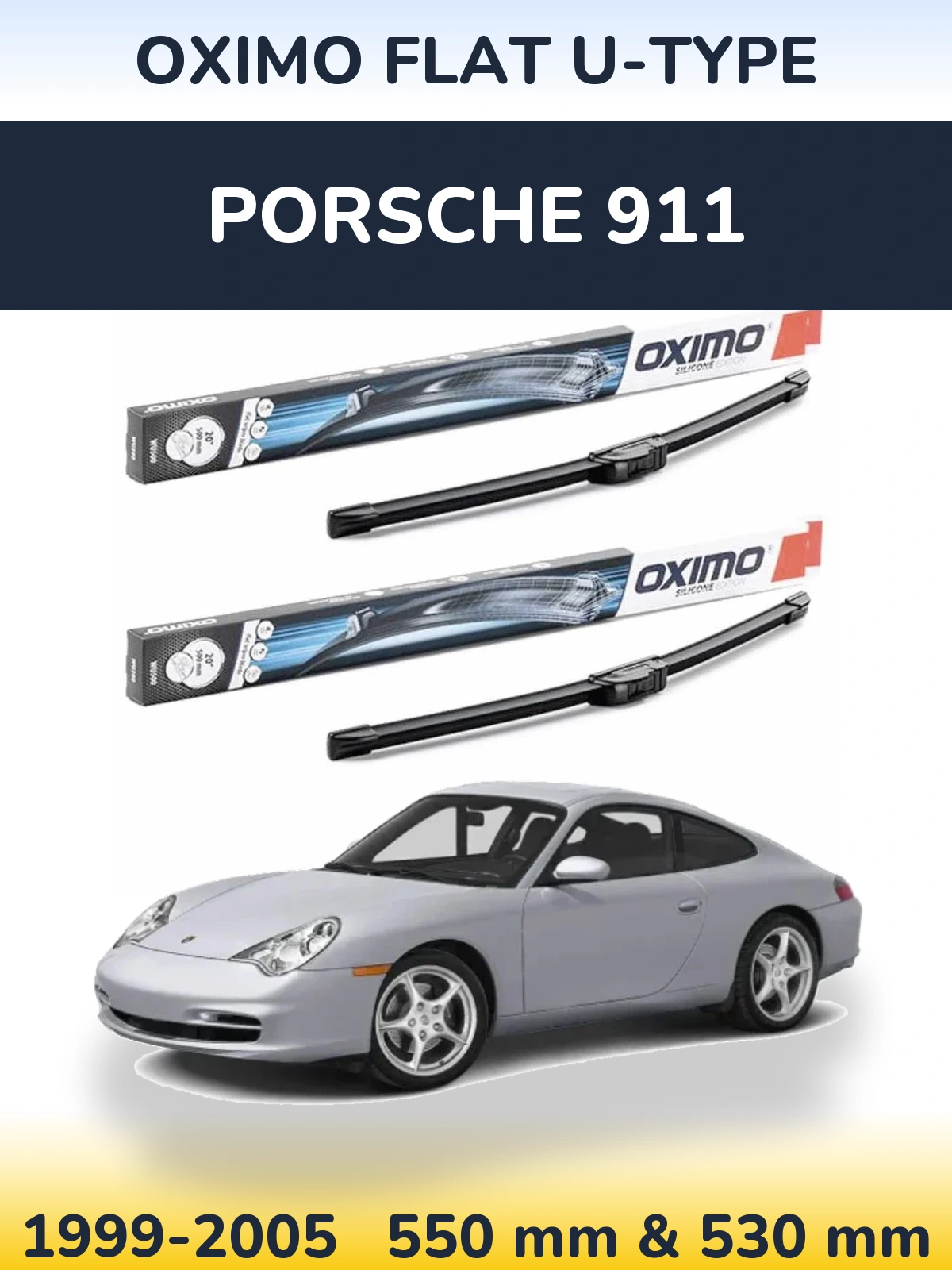 Torkarblad Oximo Flat U-type för Porsche 911