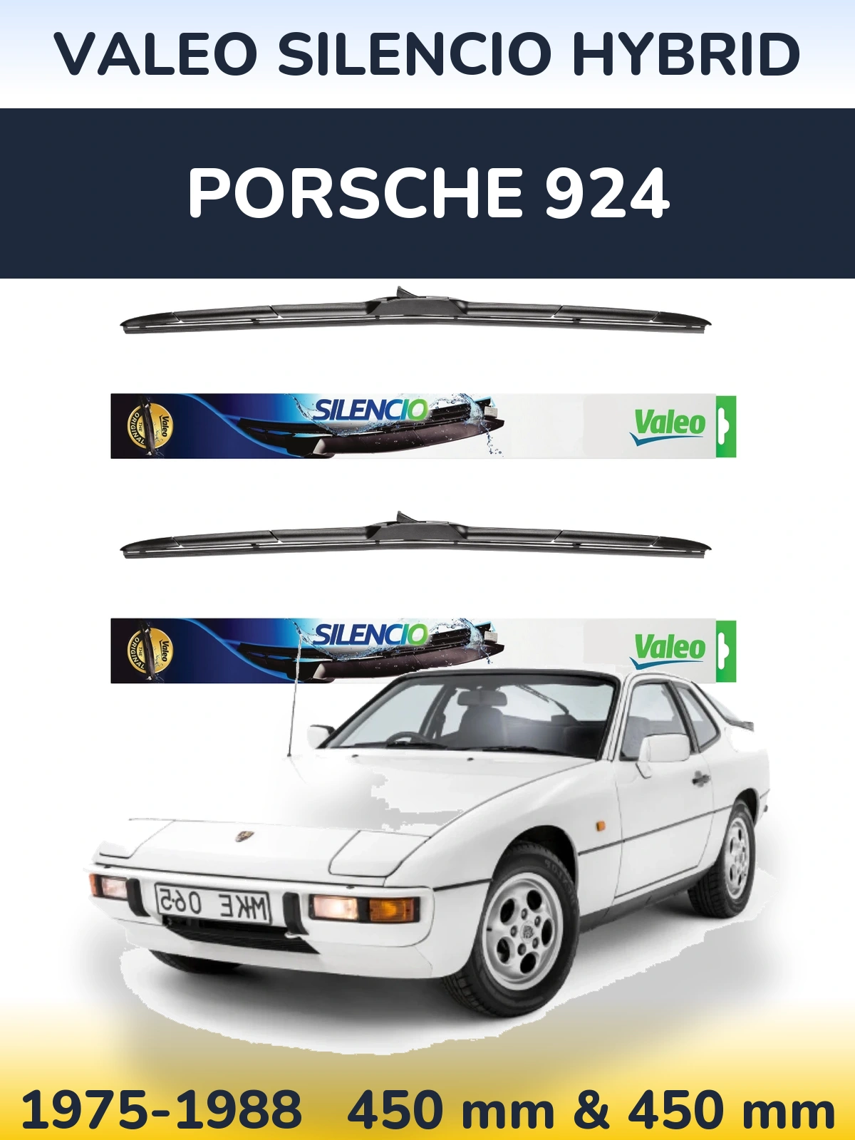 Torkarblad Valeo Silencio Hybrid för Porsche 924
