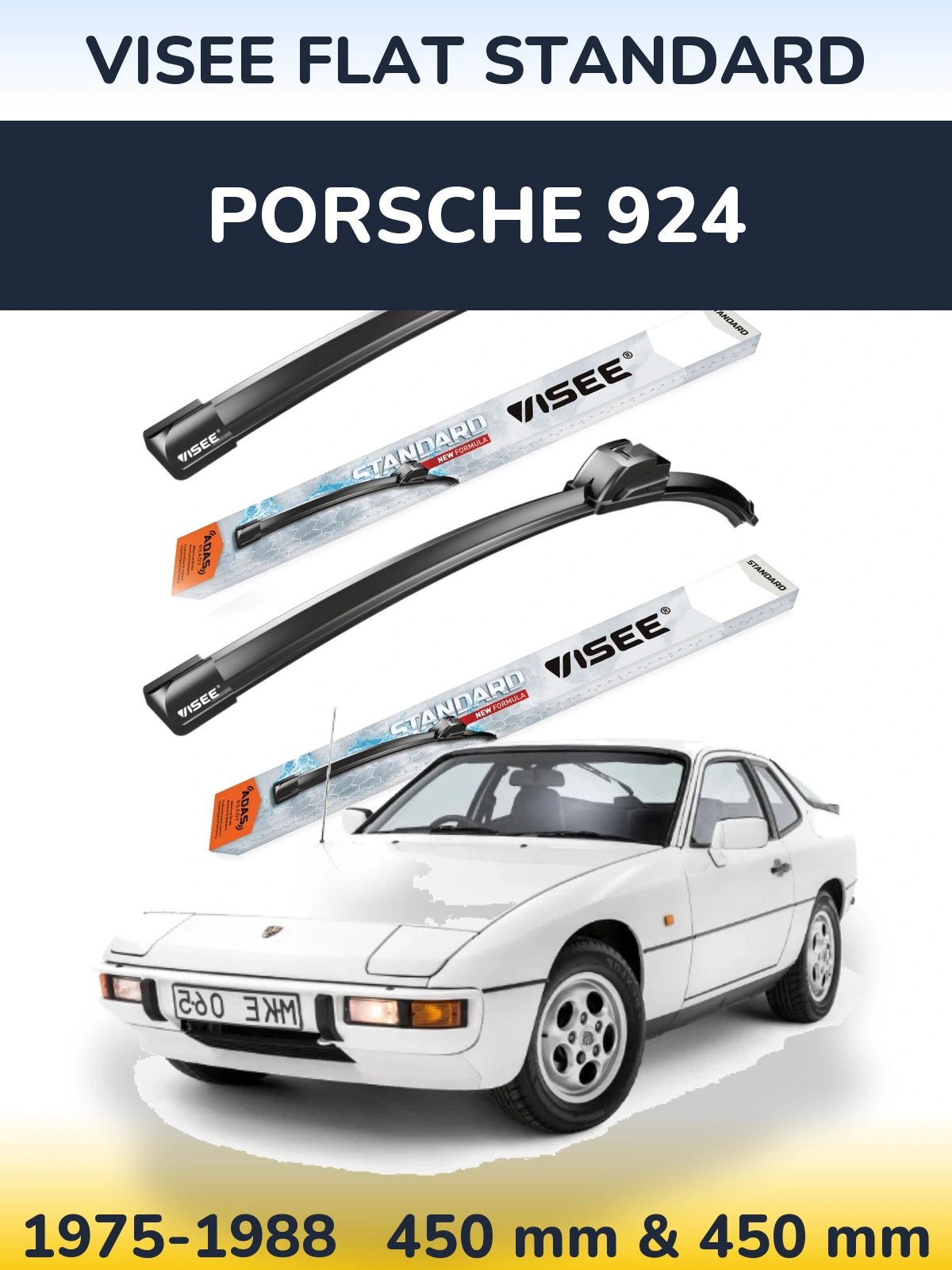 Torkarblad VISEE FLAT STANDARD för Porsche 924