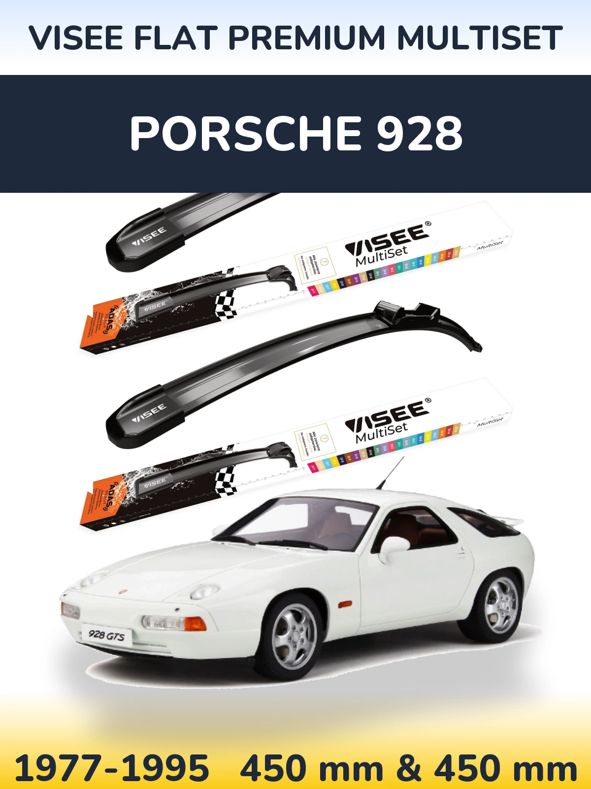 Torkarblad VISEE FLAT PREMIUM MultiSet för Porsche 928