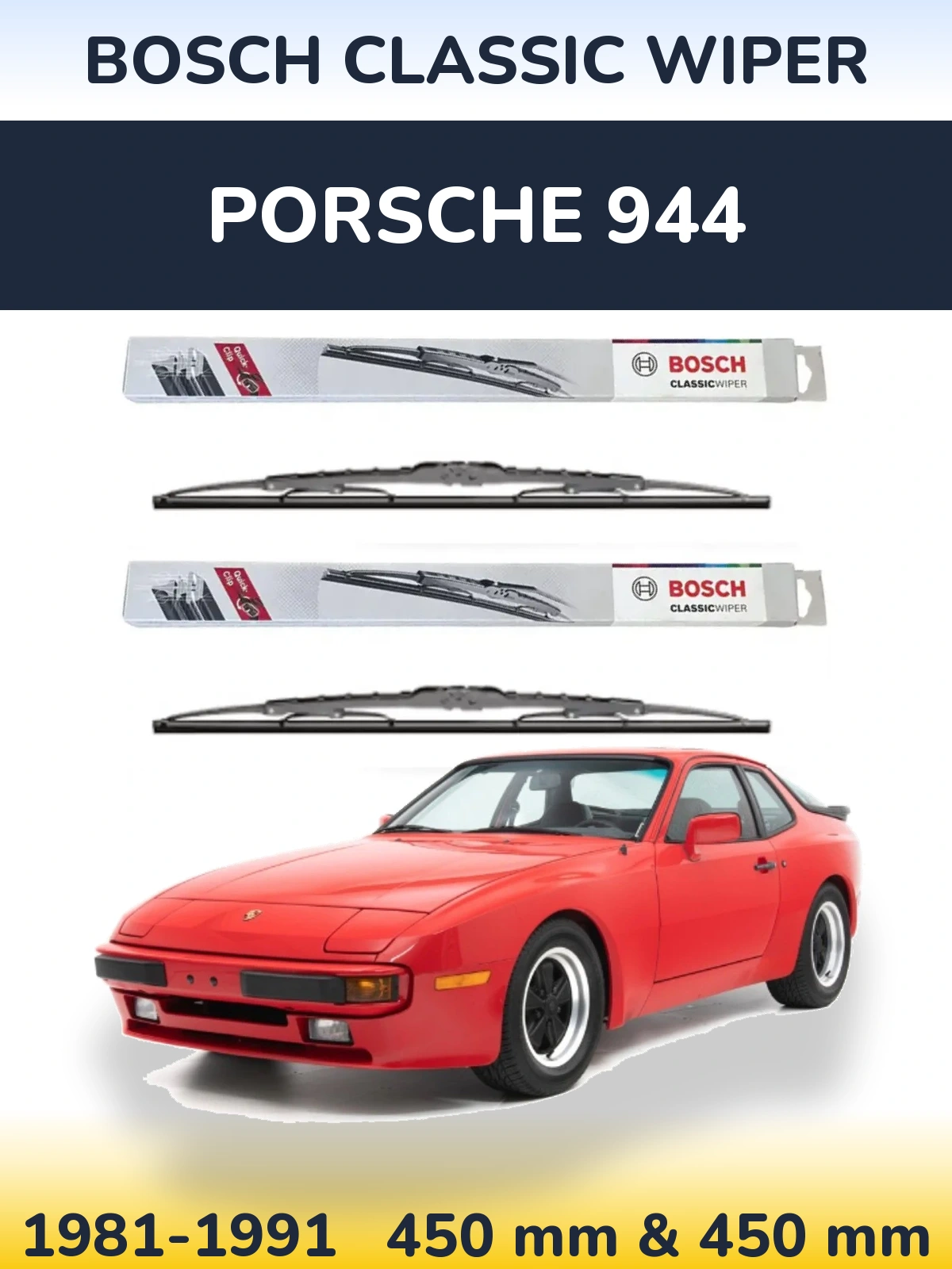 Torkarblad BOSCH Classic Wiper för Porsche 944