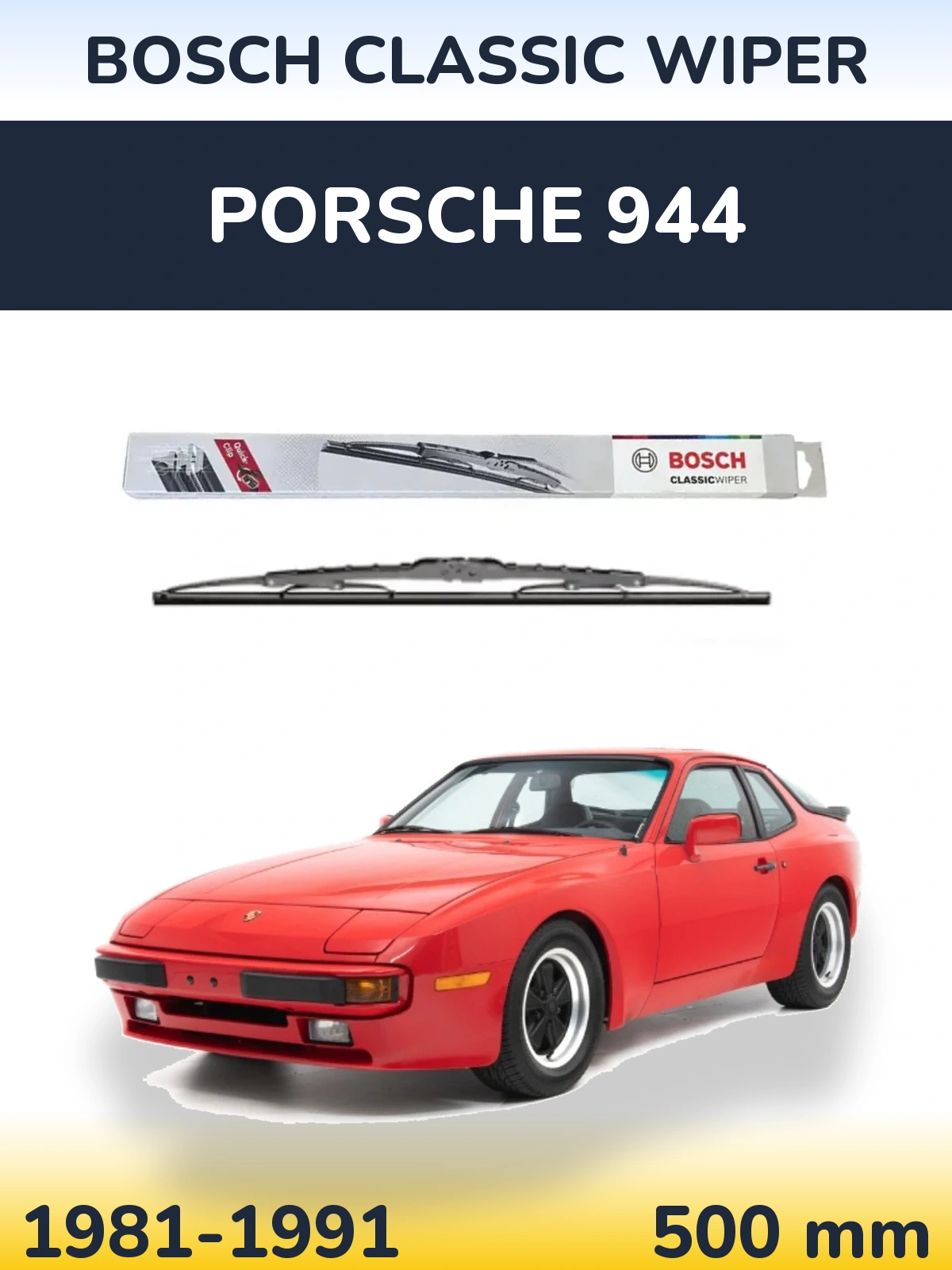 Torkarblad BOSCH Classic Wiper för Porsche 944