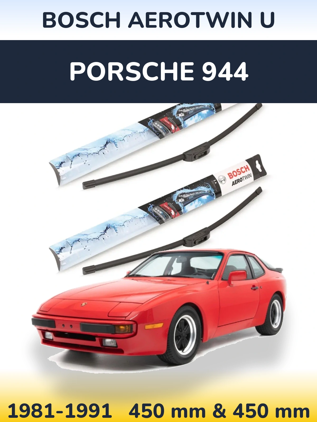Torkarblad BOSCH AeroTwin U för Porsche 944