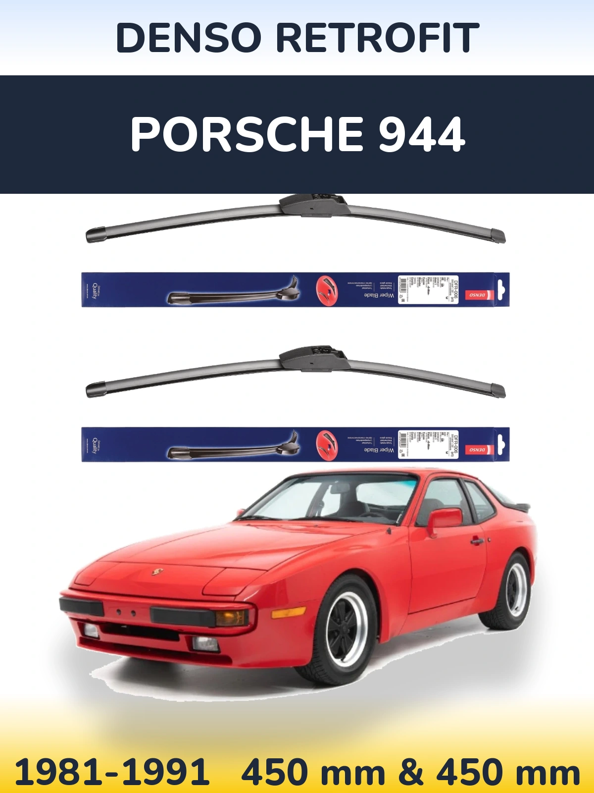 Torkarblad Denso Retrofit för Porsche 944