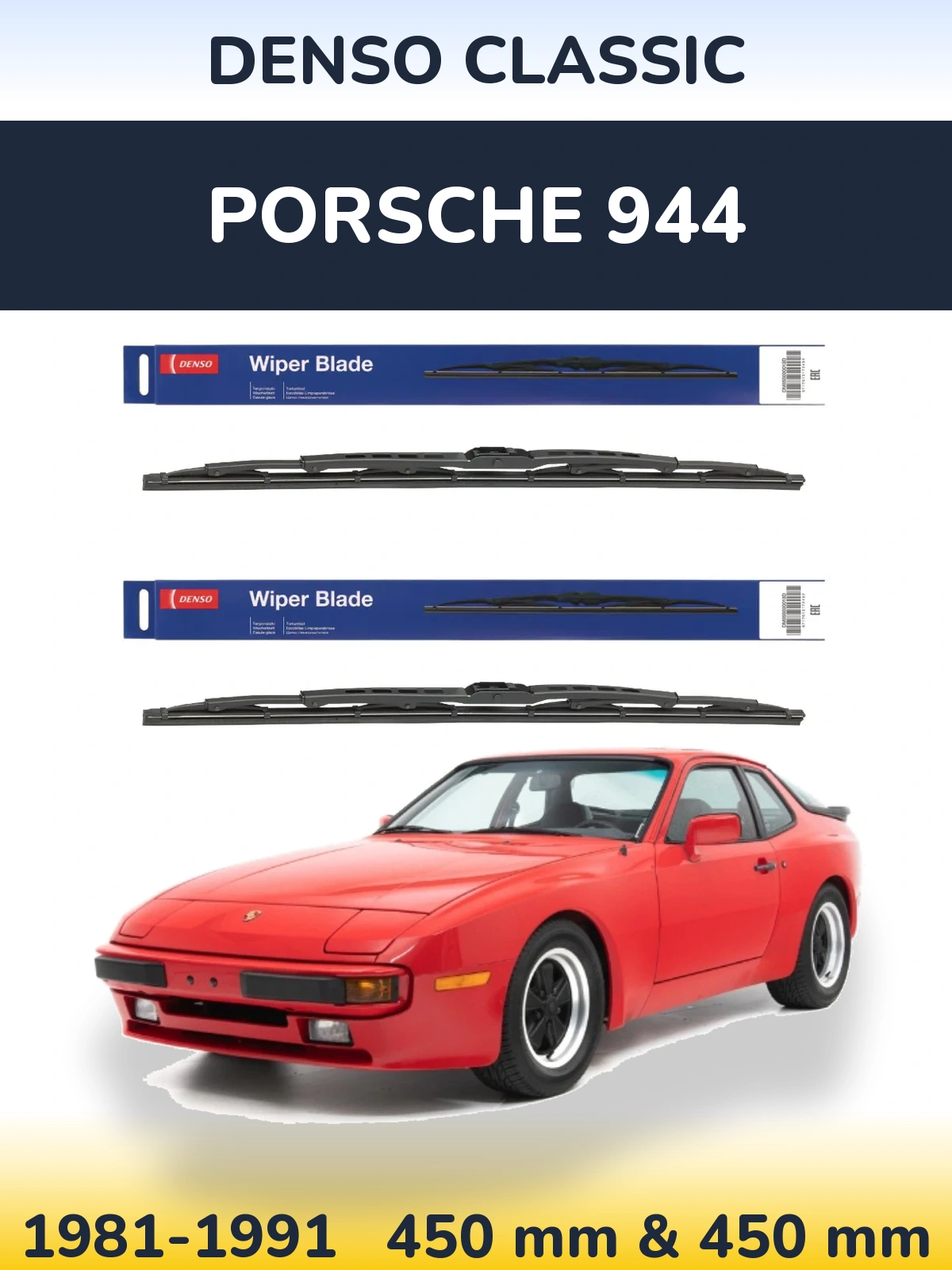 Torkarblad Denso Classic för Porsche 944