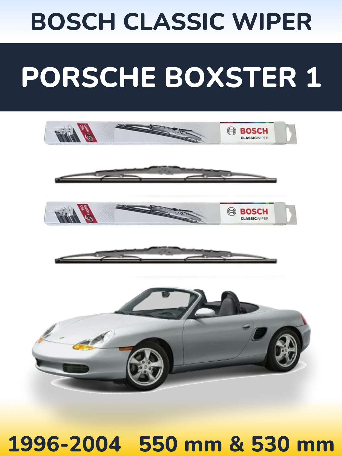 Torkarblad BOSCH Classic Wiper för Porsche Boxster 1